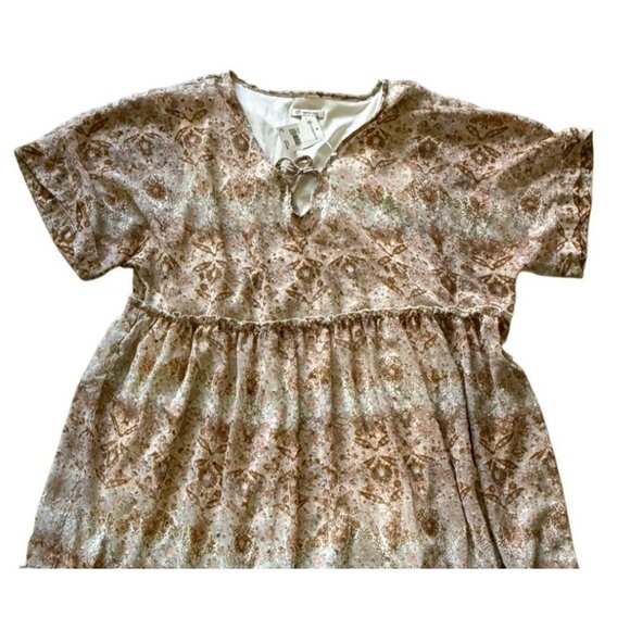 Versona Womens Floral Tiered Ruffle Hem Boho Dress XL Flowy Mini Countrycore NWT - Picture 2 of 7